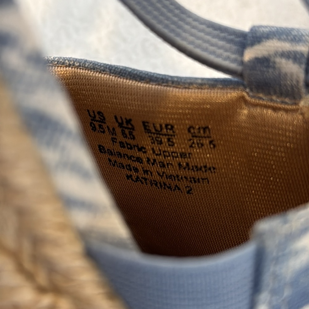 LIFE STRIDE KATRINA 2 Espadrille Strappy SlipOn PlatformWedge Size 9.5 Blue NWOT - Picture 8 of 10